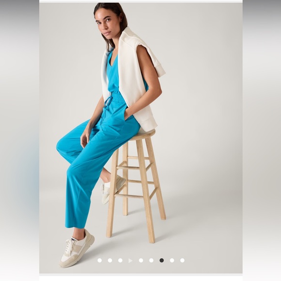 Athleta Avenue Jumpsuit Pacific blue Size 1X New w/ tags lightweight sleeveless - Picture 8 of 12